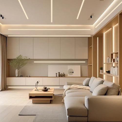 Plaster in Recessed Drywall Led Strip Diffuser Aluminum Channel Profile for LED Strip Trimless Lighting Wall and Ceiling
