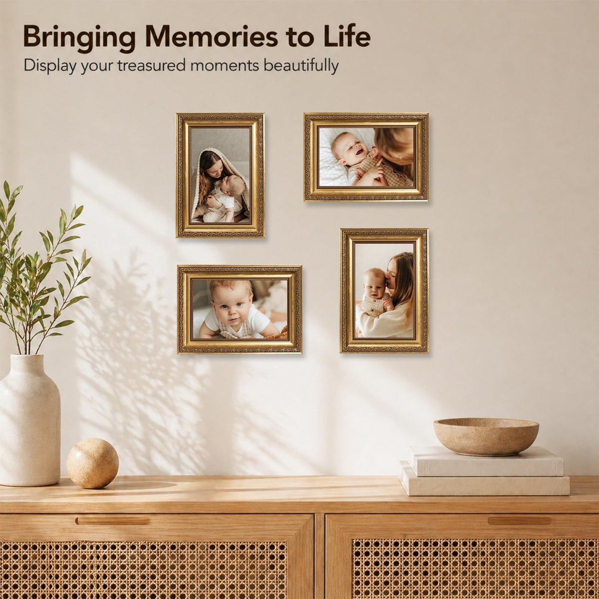 5x8 Vintage Picture Frame (Gold / 5x8 inch)
