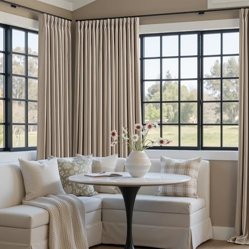Extra Wide 70 Inch Width 100% Blackout 90 Inch Curtains Burlywood Birch (Burlywood Birch / 70"W x 90"L (Pack of 1))