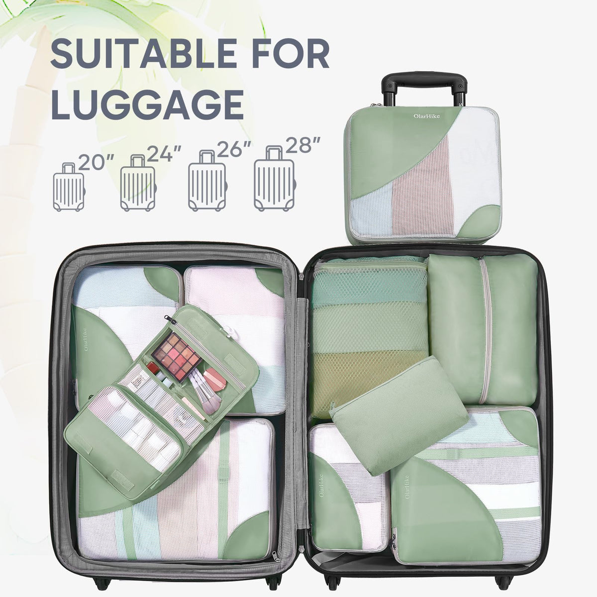 Packing Cubes for Travel (08 Matcha Green)