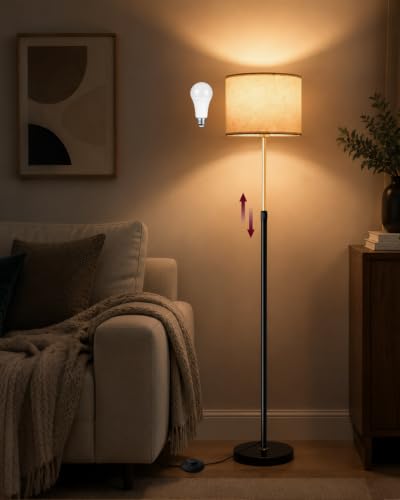 Floor Lamp for Living Room with Foot Switch Liftable