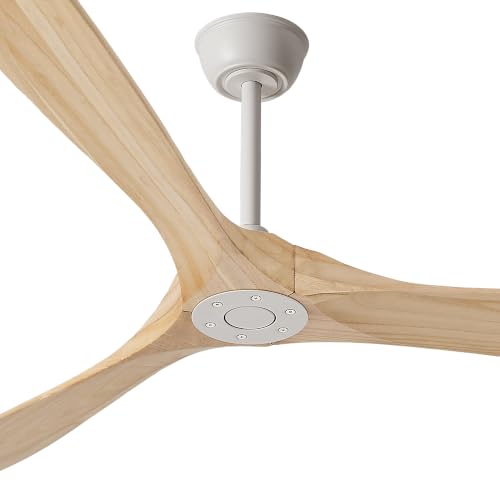 3 Blade Natural Wood Ceiling Fan No Light