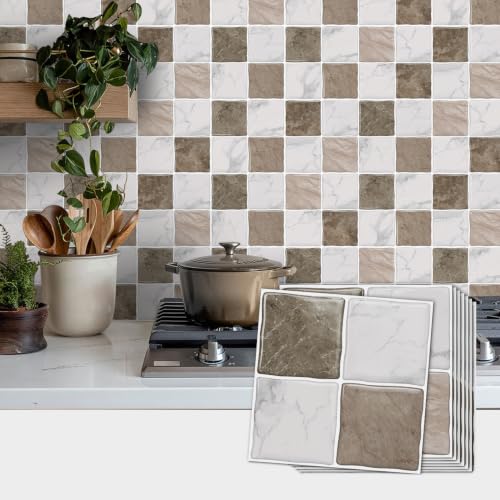 3D Peel and Stick Kitchen Backsplash Tile Stickers Decal Panel