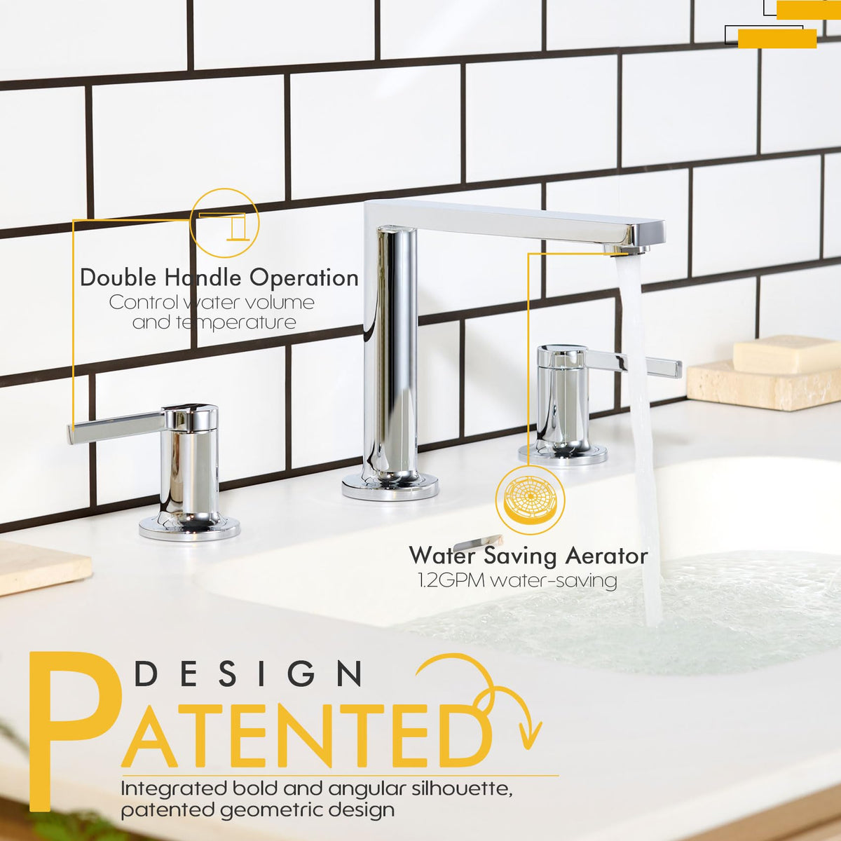 Bathroom Sink Faucets for Vanity (Polished Chrome / 1.2 GPM)