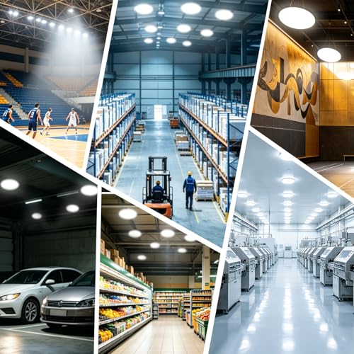 5pcs 300W UFO LED High Bay Light with US Standard Plug