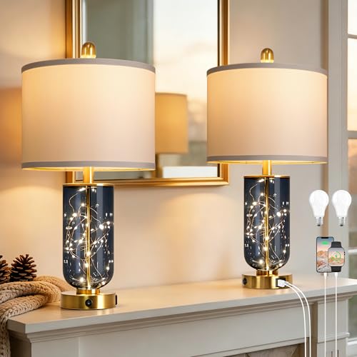 23" Bedside Table Lamps for Living Room