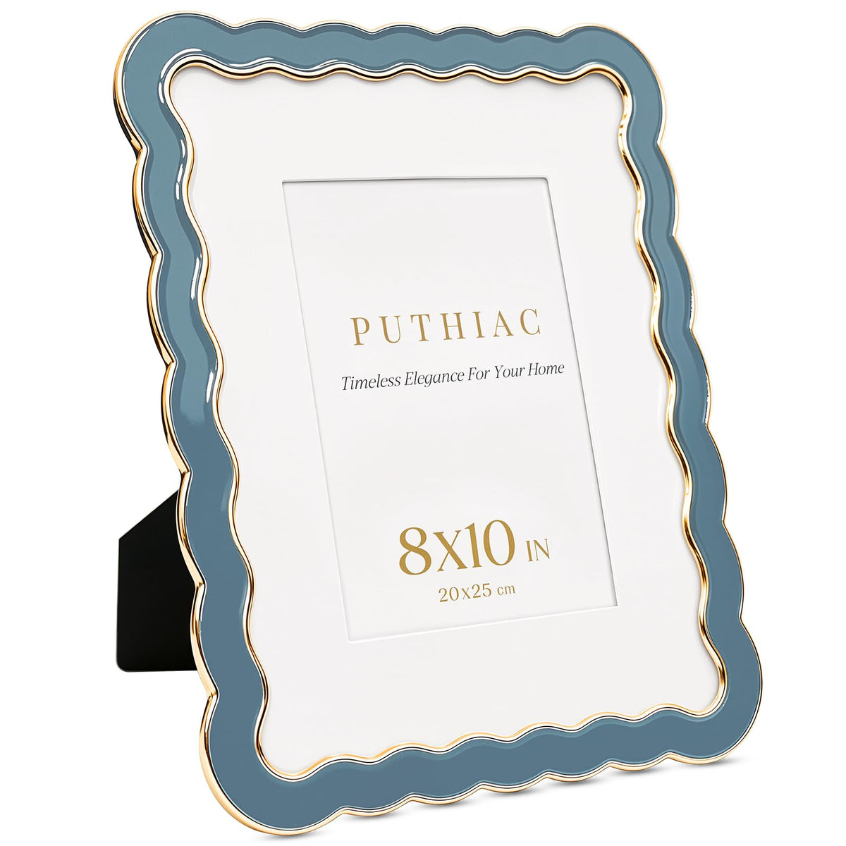 8x10 Scalloped Wavy Metal Picture Frame (Still Water Blue / 8x10)