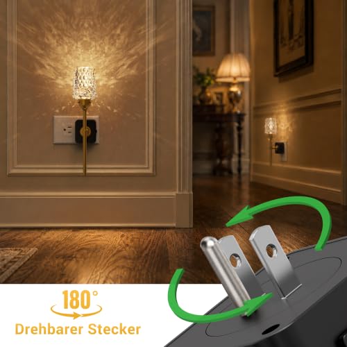 Night Light Night Lights Plug into Wall (Conical Crystal-3000K / 1 Pack)