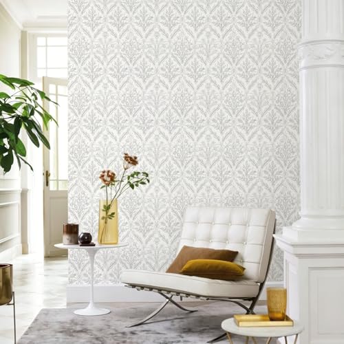 Peel and Stick Wallpaper Vintage Boho Beige Leaf Contact Paper Floral Thicken Self Adhesive Decorative Flower Peel and Stick Wallpaper Removable for Bedroom Bathroom Cabinets Botanical Roll