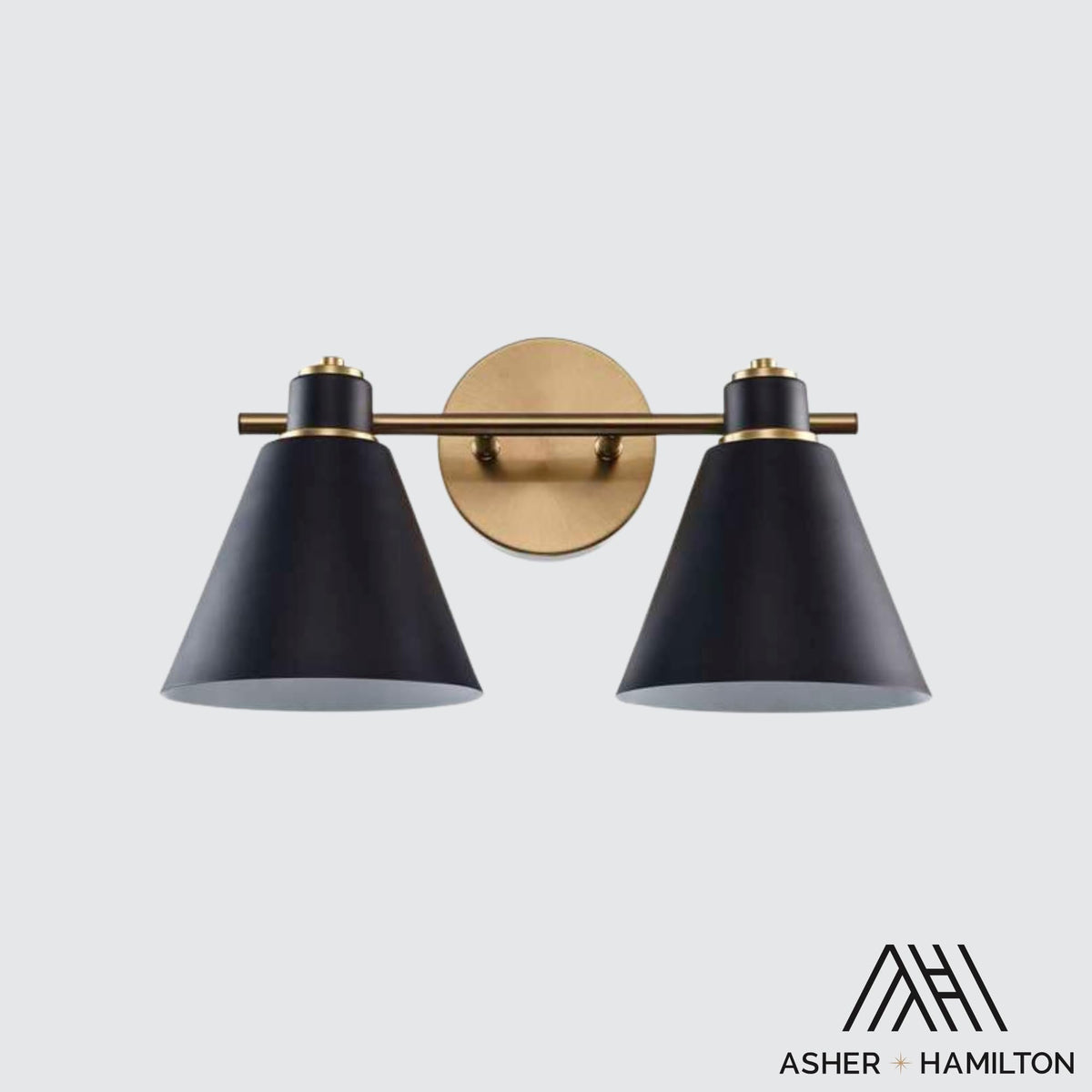 Asher Hamilton AHV (Antique Gold/Black / 2 Light)