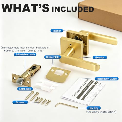 Interior Privacy Door Lever (Matte Gold)