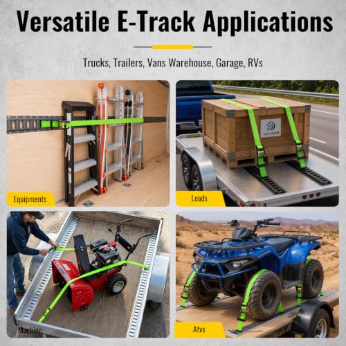 E Track Ratchet Straps (Green-2Pack)