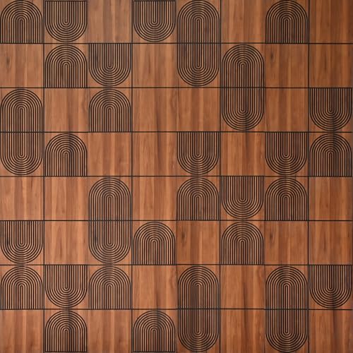 Teak Wood Grain 3D Wall Panels with Adhesive