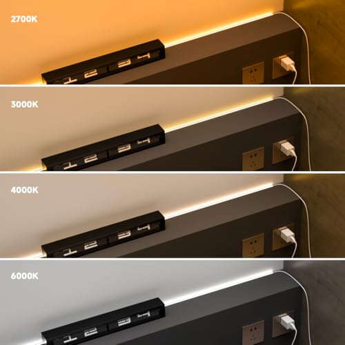 FCOB COB LED Strip Lights 5V USB Powered Warm White 2700K (Warm White 2700K / 9.8FT)