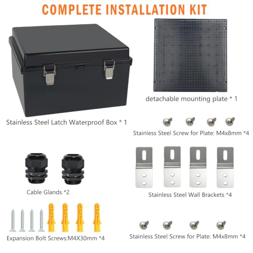 Electrical Junction Box (Black / 11.8"x11.8"x6.7")