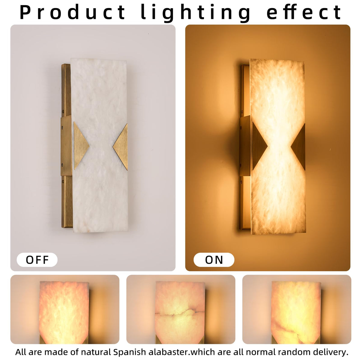 Alabaster Wall Sconce (Bronze 1Pack)