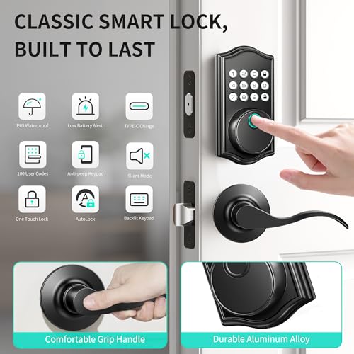 Keyless Entry Door Lock with Handle