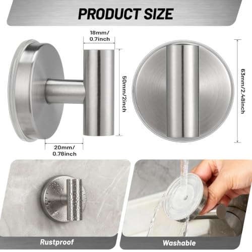 Stainless Steel Suction Cup Hooks for Shower