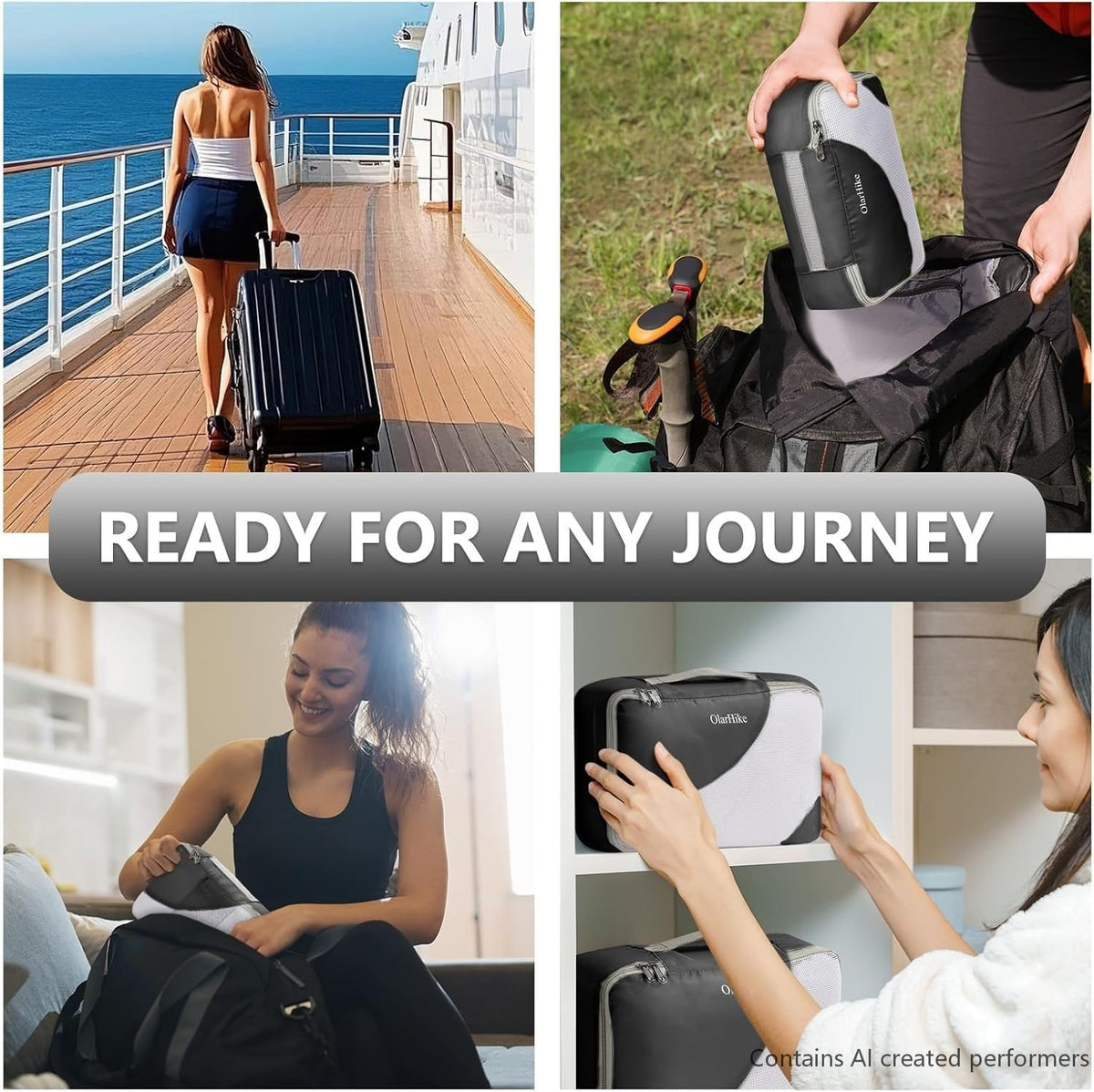 Packing Cubes for Travel (03 Black)