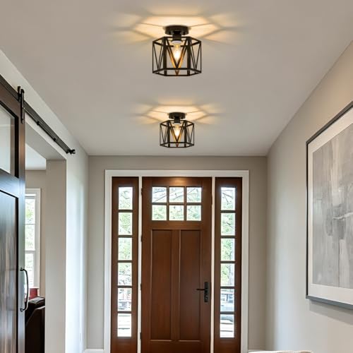 Farmhouse Semi Flush Mount Ceiling Light