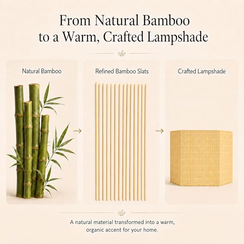 Natural Bamboo Square Lamp Shade (Natural Bamboo - Square)