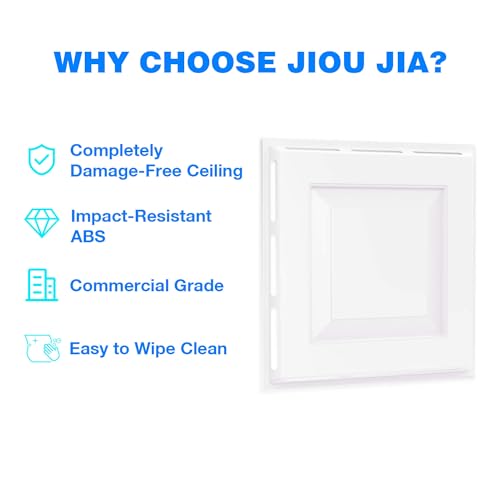 4-Pack 4-Way Ceiling Air Diverter 24"x24", Commercial Air Vent Deflector for 2'x2' Drop Ceiling Grid, No Tools Needed, Zero Damage Rest-on Design, Airflow Redirector for Offices, Business