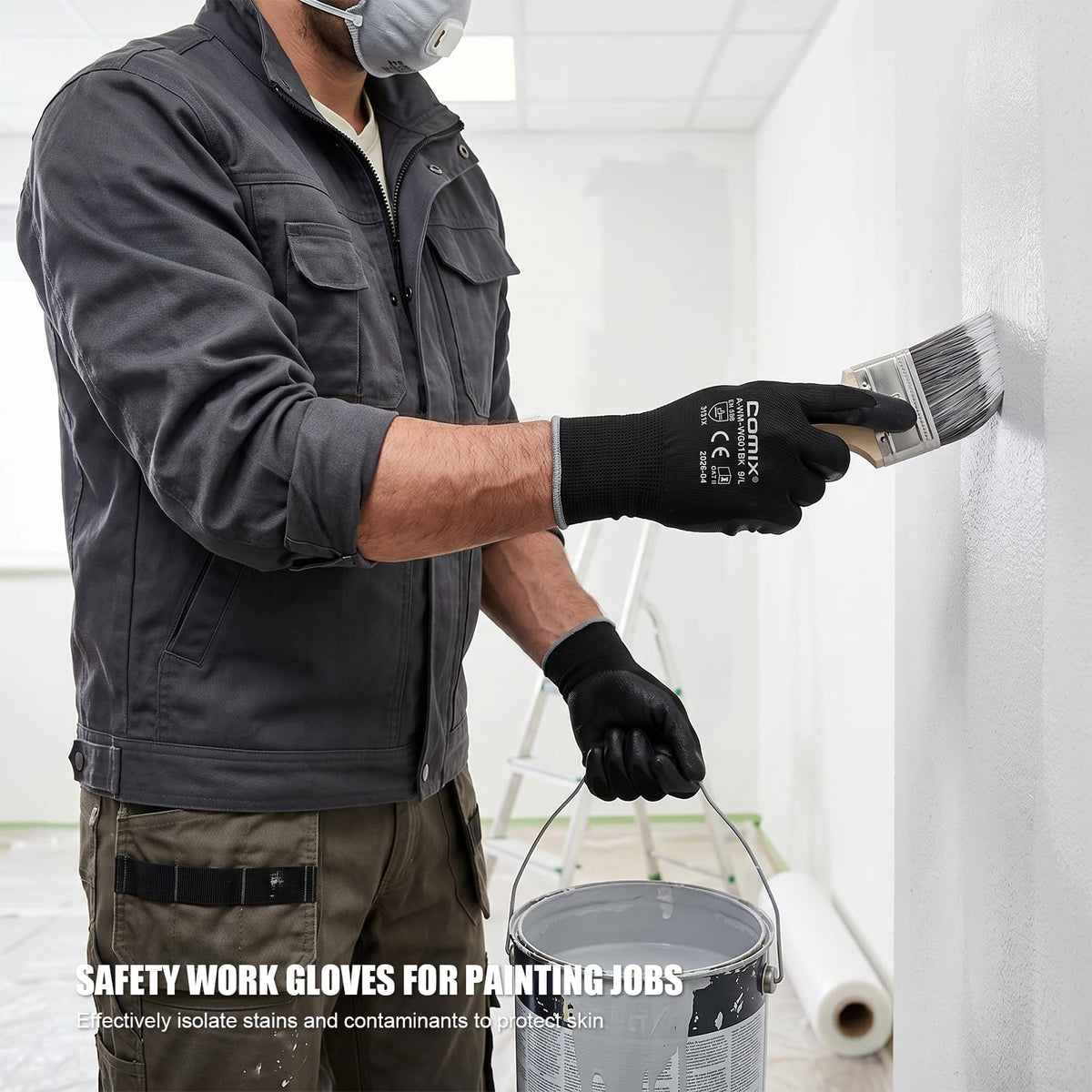 PU Coated Work Gloves for Men & Women (Large)