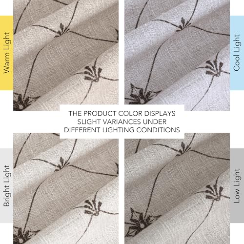 Taupe Curtains Linen Blend Textured (Diamond-taupe / 52"W x 96"L (Pack of 2))