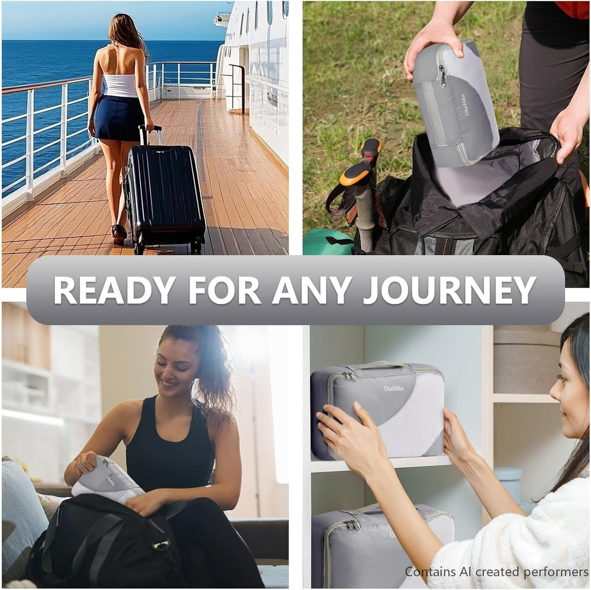 Packing Cubes for Travel (04 Gray)