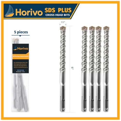 SDS Plus Carbide Cross Tip Rotary Hammer Drill Bits for Concrete and Masonry
