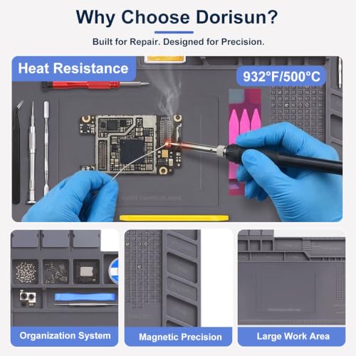 Soldering Station Mat Heat Resistant 932°F for Soldering Station