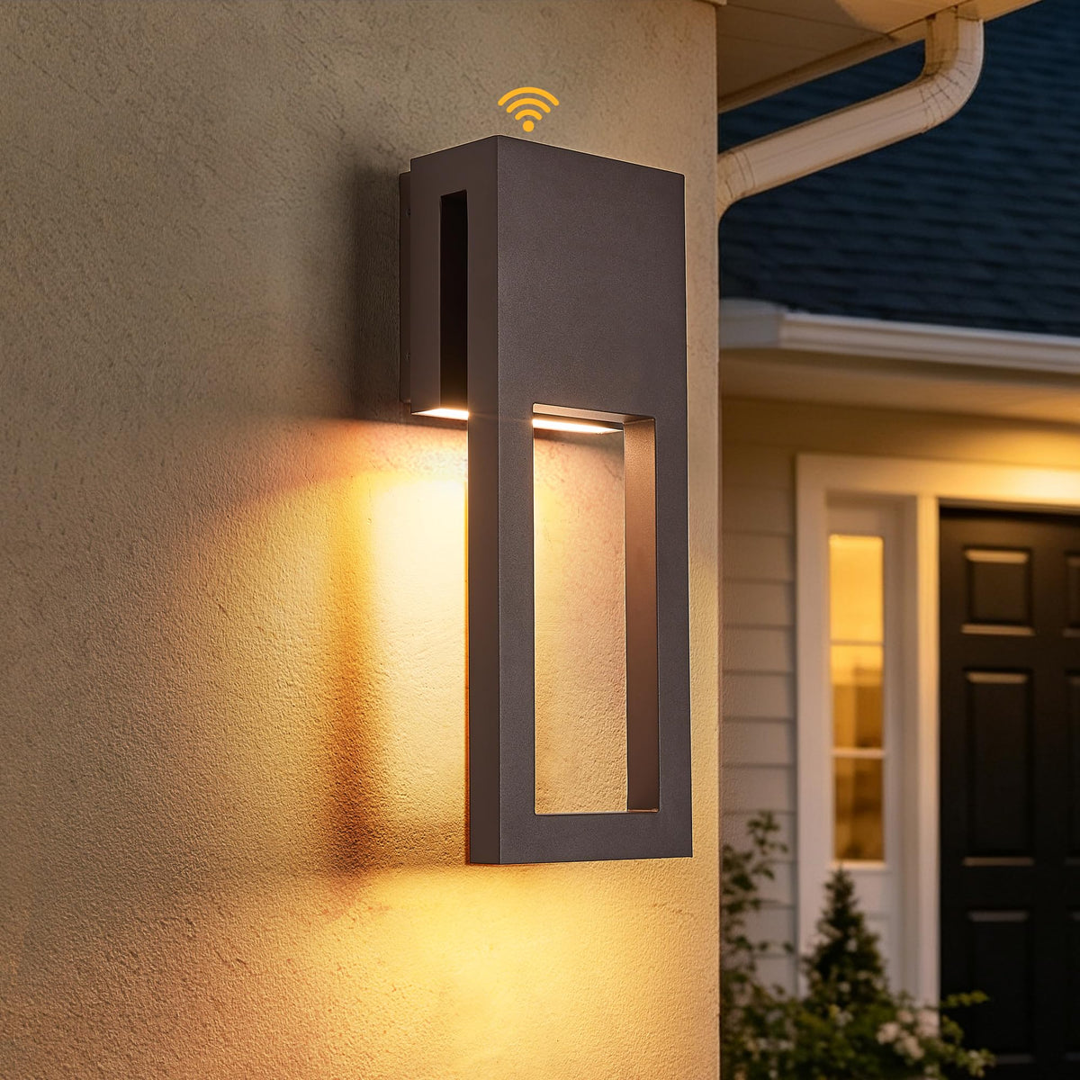 Textured Bronze Dusk to Dawn Outdoor Wall Sconce Light 15 Inch (1Pack Textured Bronze(with Photocell))