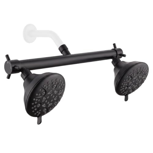 16" Wide Dual Shower Head for Two People
