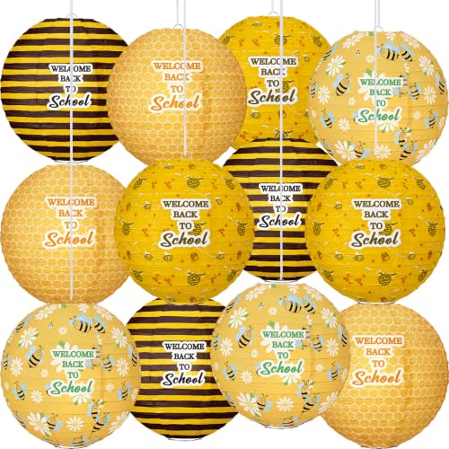 12 Pcs Back to School Classroom Paper Lanterns 8 Inch