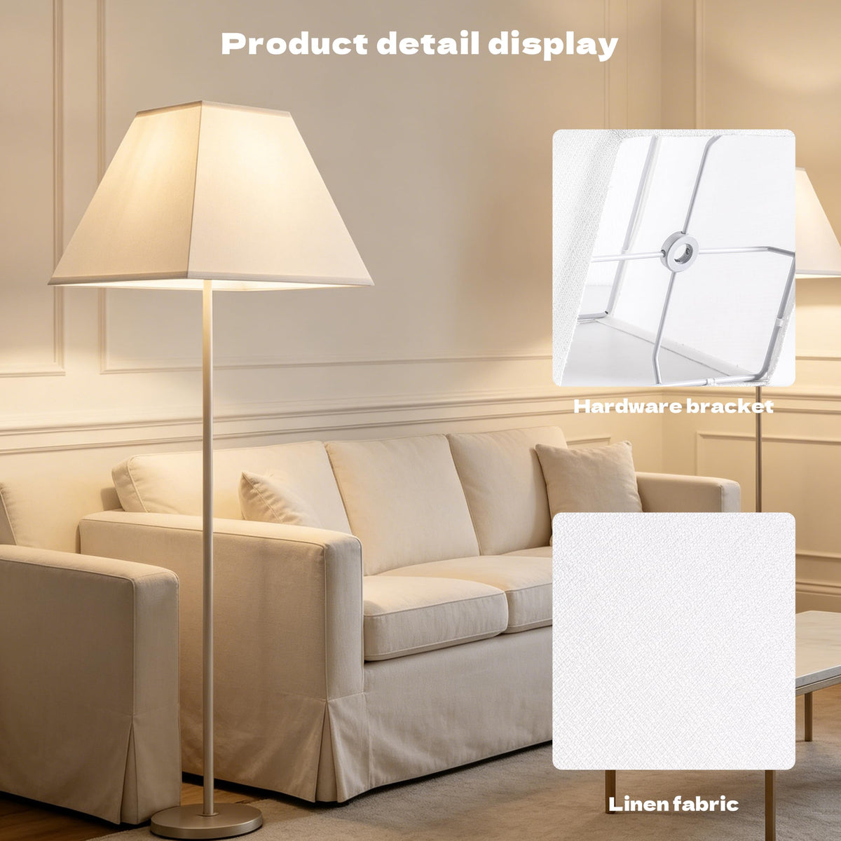 White Lamp Shades Set of 2 6" x 13" x 10" Bell Lampshade (White / 6*13*10in)