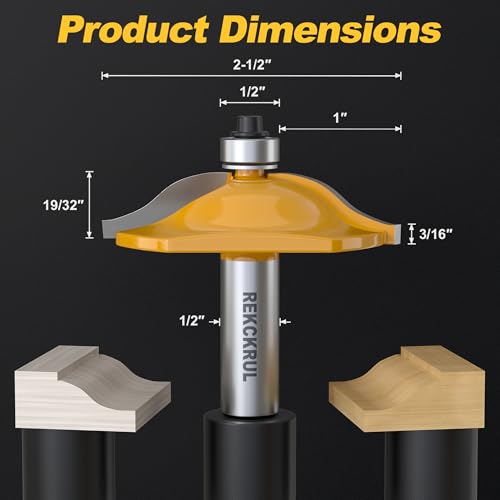 Professional Ogee Style Rail and Stile Router Bit Set