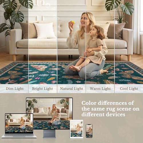 10x14 Area Rug Living Room (Teal / 10' x 14' (Rectangular))