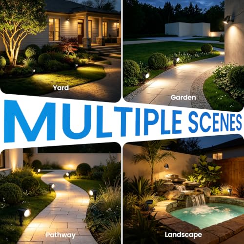 Low Voltage Landscape Lighting Kit 12W Plug & Play Outdoor Spotlight