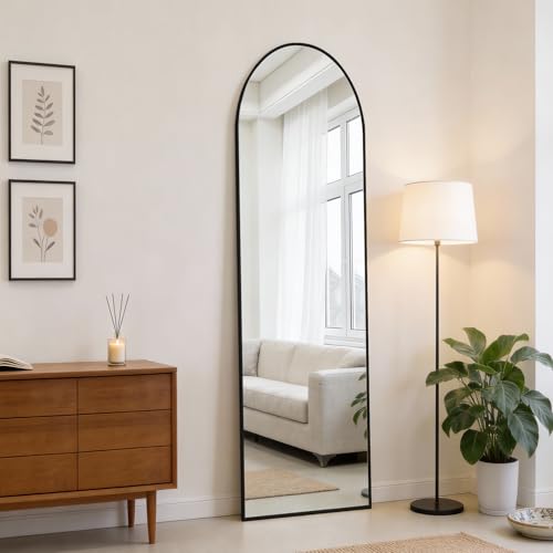 47"x14" Full Length Door Mirror (Door Mount-black Arched / 47"L x 14"W)