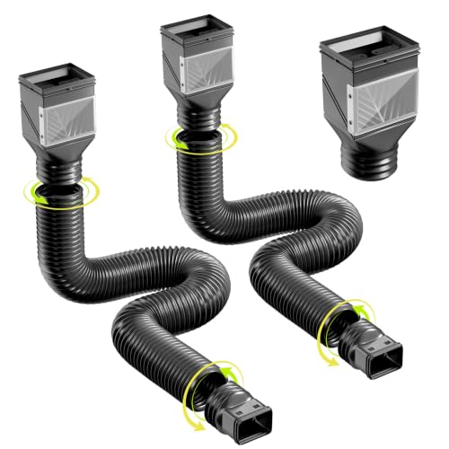 2 Pack Rain Gutter Downspout Extension with Cleanout Window