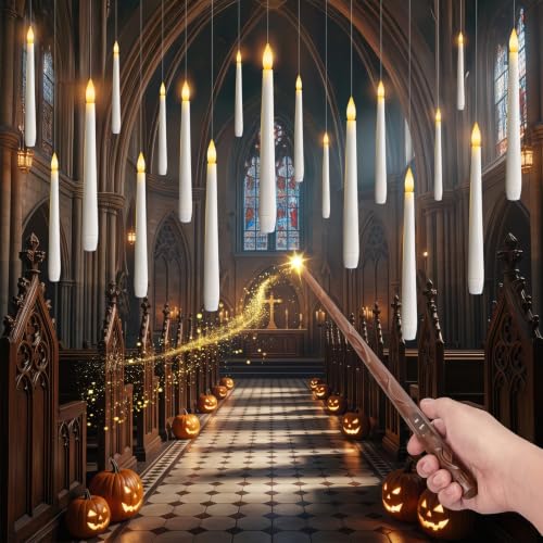 Floating Candles with Wand for Halloween