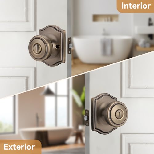 Black Door Knobs with Square Rosette