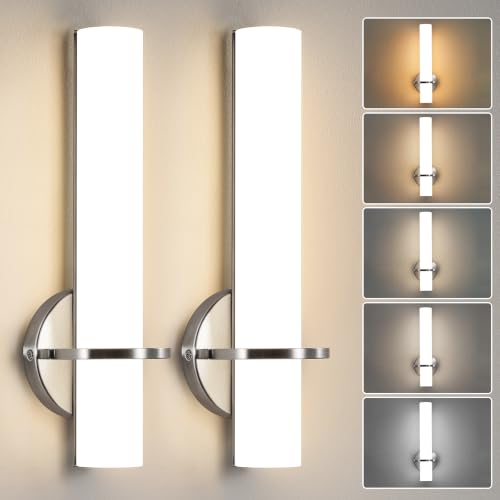 Modern Wall Sconces 5CCT LED Dimmable Bathroom Sconces for Living Room Bedroom Hallway