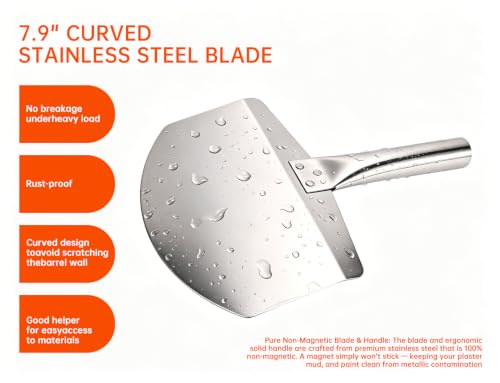 6.7" & 7.9" Premium Solid Stainless Steel Bucket Scoop (7.9 Inch)