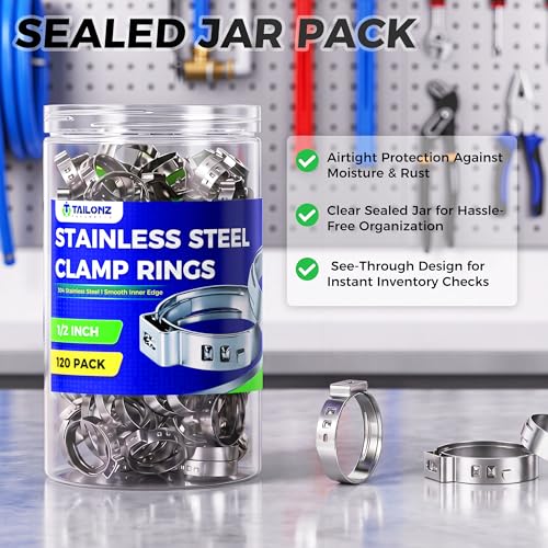 304 Stainless Steel PEX Cinch Clamps