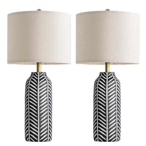 26" Farmhouse Table Lamps Set of 2