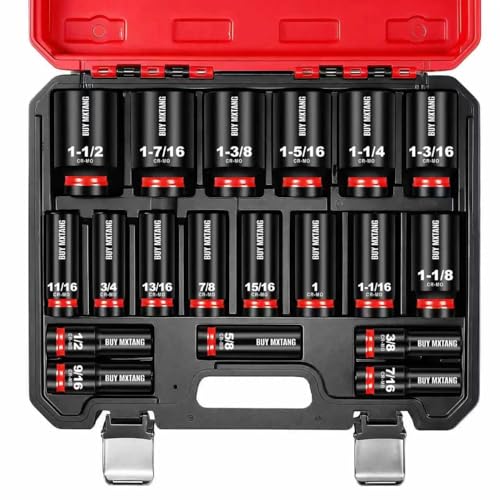 19pcs 1 2" Metric Impact Socket