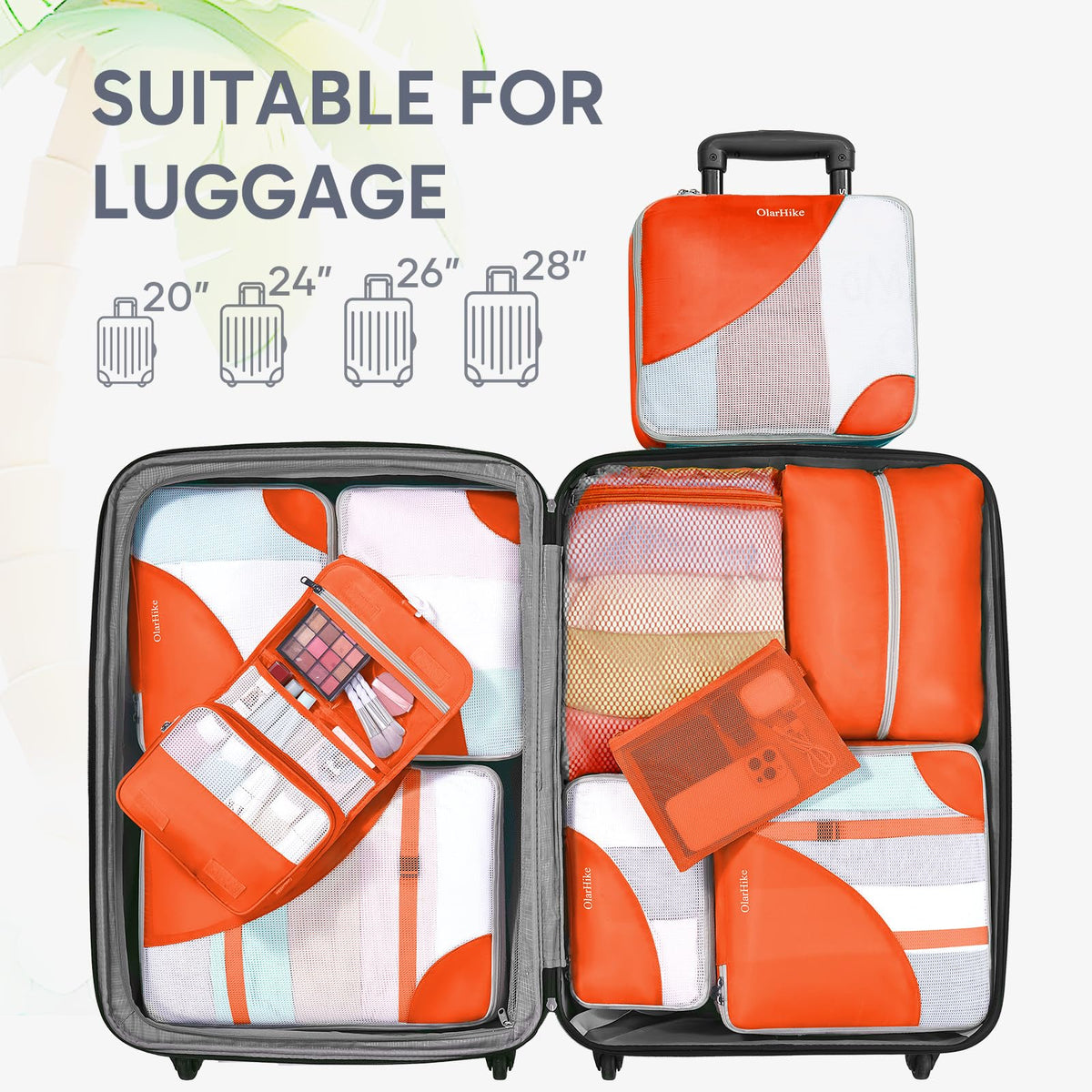 Packing Cubes for Travel (17 Orange)