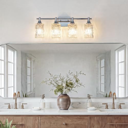 Modern 4 Light Bathroom Light Fixtures (Chrome / 4-light)