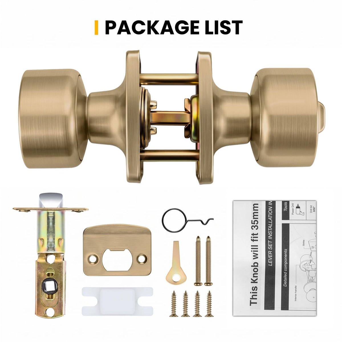 Champagne Bronze Door Knobs Interior (Champagne Bronze)